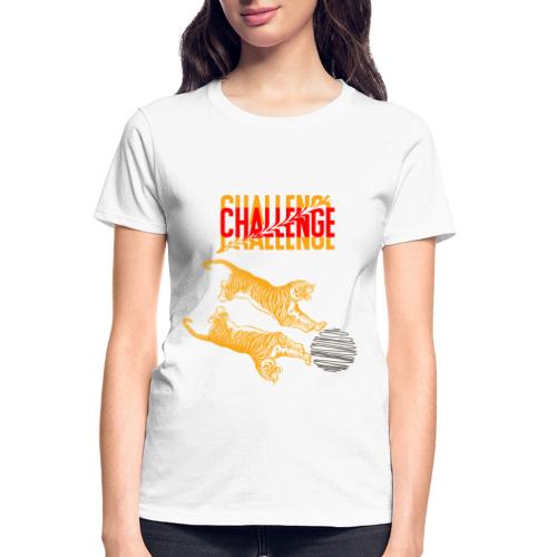 Double tiger fashion, jungle feline animals. - Gildan Ultra Cotton Ladies T-Shirt