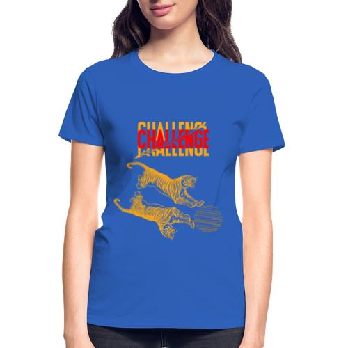 Double tiger fashion, jungle feline animals. - Gildan Ultra Cotton Ladies T-Shirt