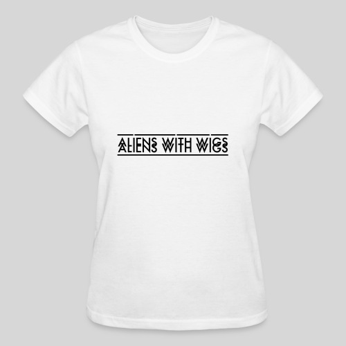 AliensWithWigs-Logo-Noir - Gildan Ultra Cotton Ladies T-Shirt