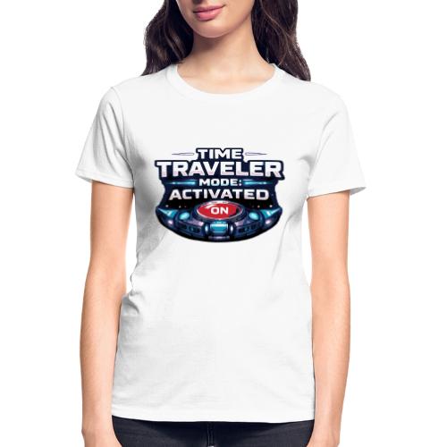Time Traveler Mode – Futuristic Neon Sci-Fi Tee - Gildan Ultra Cotton Ladies T-Shirt