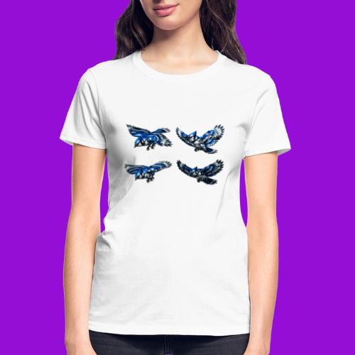 Silver Blue Jay Flight Stages - Gildan Ultra Cotton Ladies T-Shirt