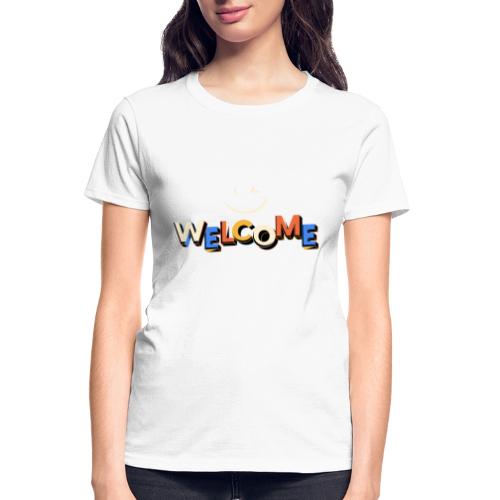 Smile and welcome design - Gildan Ultra Cotton Ladies T-Shirt
