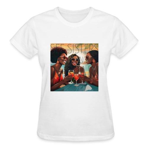 Mrs. S' GGG Retreat_Sisters Sipping Sangrias - Gildan Ultra Cotton Ladies T-Shirt