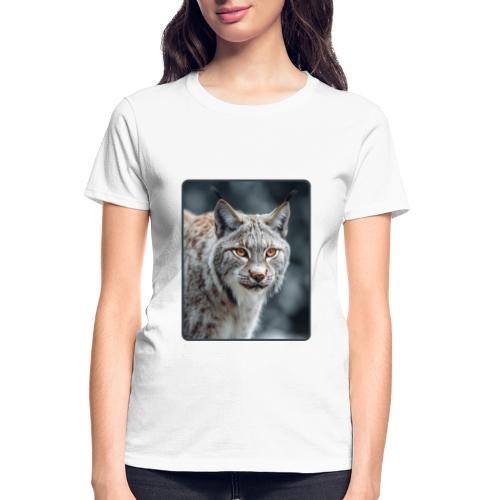 Lynx Portrait Piercing Eyes Design - Gildan Ultra Cotton Ladies T-Shirt