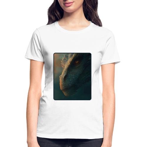 Golden Eye Dragon Close-Up Design - Gildan Ultra Cotton Ladies T-Shirt