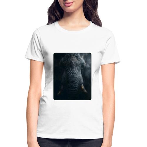 Shadow Elephant Intense Eyes Design - Gildan Ultra Cotton Ladies T-Shirt