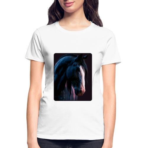 Noble Horse Cinematic Portrait Design - Gildan Ultra Cotton Ladies T-Shirt