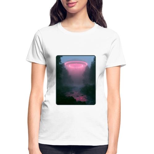 Neon UFO Forest River Design - Gildan Ultra Cotton Ladies T-Shirt