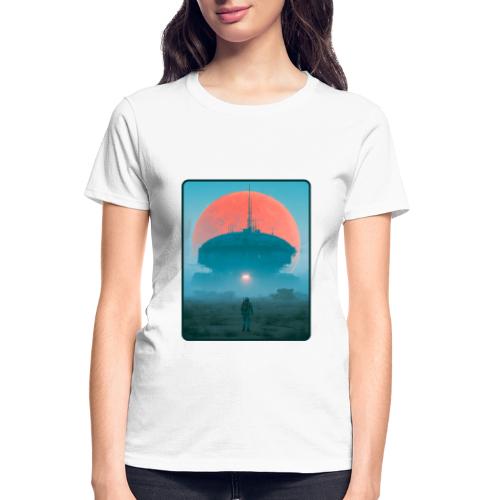Astronaut Alien Outpost Design - Gildan Ultra Cotton Ladies T-Shirt