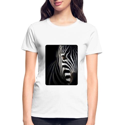 Zebra High Contrast Portrait Design - Gildan Ultra Cotton Ladies T-Shirt