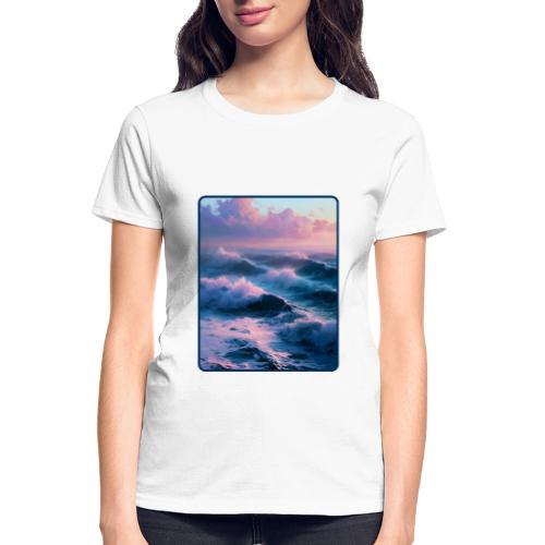 Dreamy Pastel Ocean Sunset Art - Gildan Ultra Cotton Ladies T-Shirt