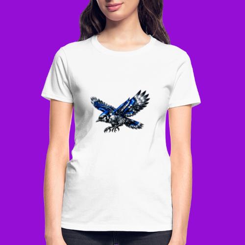 Silver Blue Jay Dive - Gildan Ultra Cotton Ladies T-Shirt