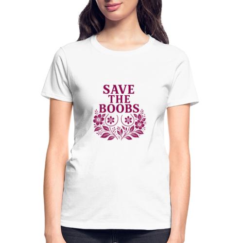 Save the boobs floral - Gildan Ultra Cotton Ladies T-Shirt