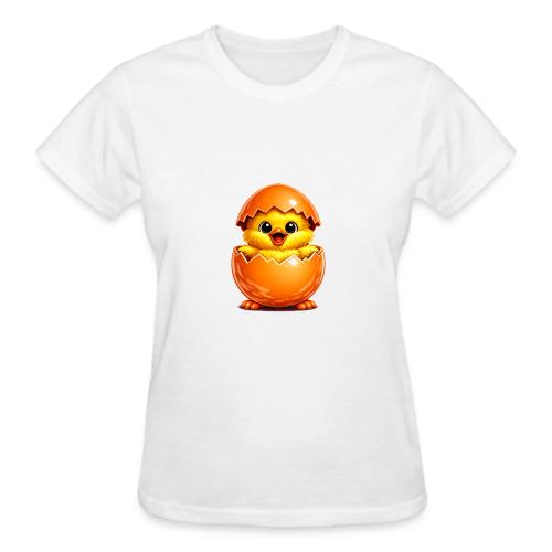 Easter Chick Orange - Gildan Ultra Cotton Ladies T-Shirt