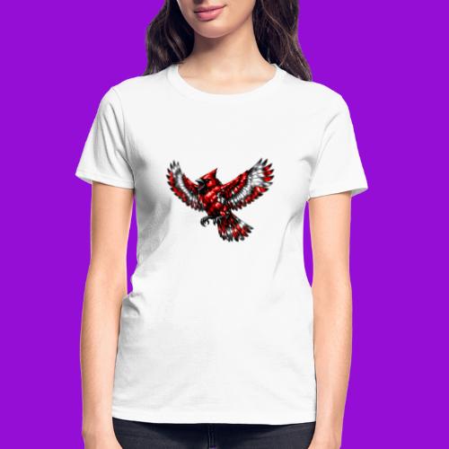 Silver Cardinal in Flight - Gildan Ultra Cotton Ladies T-Shirt