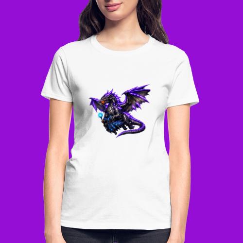 Neon Dragon and Battle Mage - Gildan Ultra Cotton Ladies T-Shirt