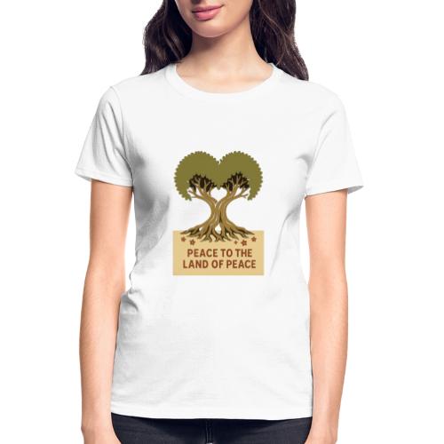 Peace To The Land Of Peace Tree Heart - Gildan Ultra Cotton Ladies T-Shirt