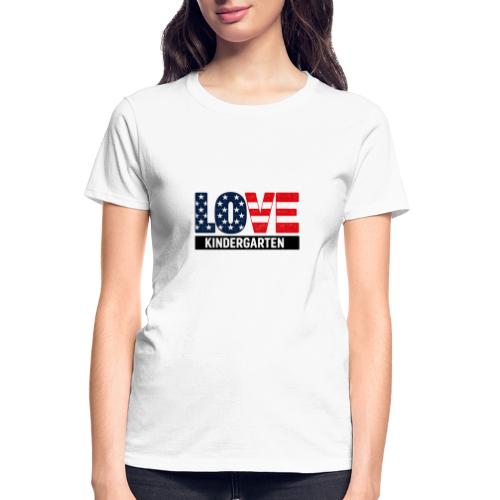 Love Kindergarten Patriotic Graduation - Gildan Ultra Cotton Ladies T-Shirt