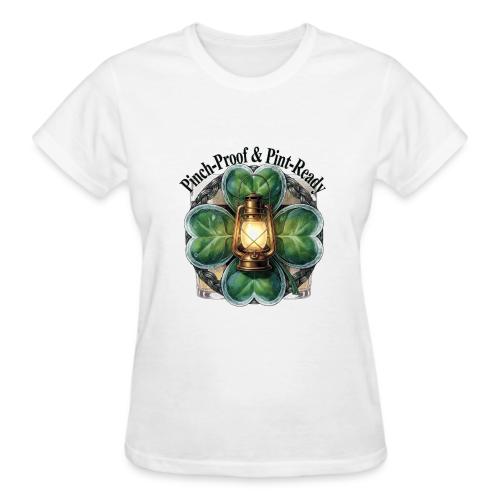 Pinch-Proof Lantern Clover T-Shirt - Gildan Ultra Cotton Ladies T-Shirt