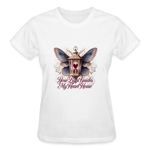 Your Light Guides My Heart HomeGifts T-Shirt - Gildan Ultra Cotton Ladies T-Shirt
