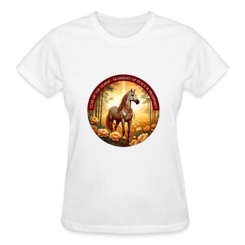 Year of the Horse Guardian T Shirt, Lunar New Year - Gildan Ultra Cotton Ladies T-Shirt