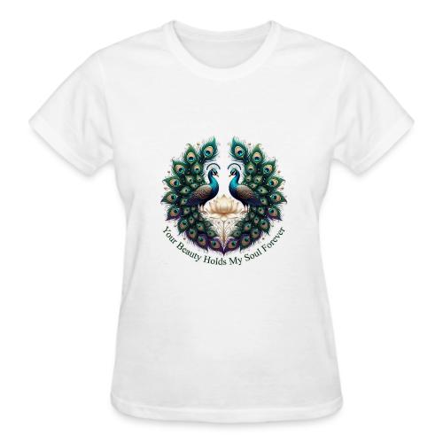 Your Beauty Holds My Soul Peacock Gifts T-Shirt - Gildan Ultra Cotton Ladies T-Shirt