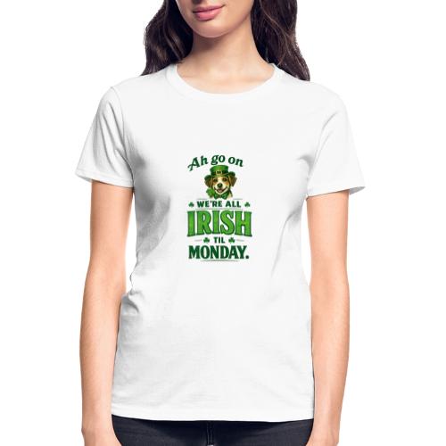 St. Patrick’s Day Dog T-Shirt – We’re All Irish - Gildan Ultra Cotton Ladies T-Shirt