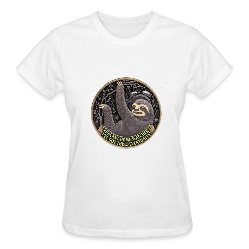Sloth Home Watcher T Shirt - Gildan Ultra Cotton Ladies T-Shirt