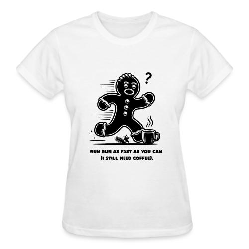 Gingerbread Man T-Shirt - Gildan Ultra Cotton Ladies T-Shirt