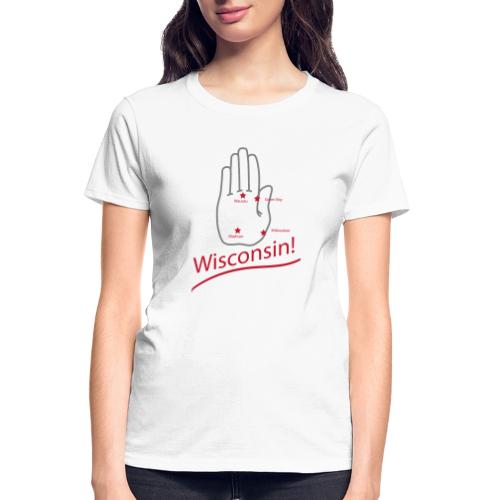 I Live Here: Wisconsin - Gildan Ultra Cotton Ladies T-Shirt
