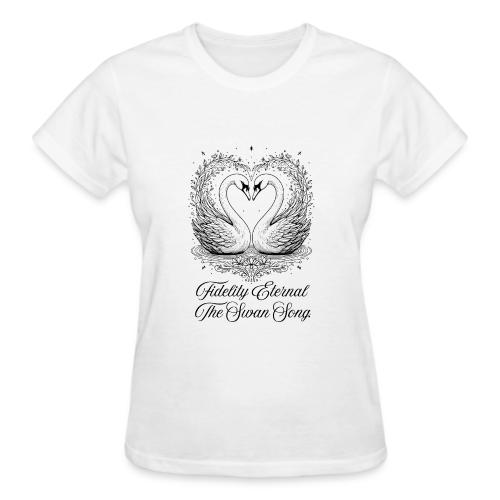 Poetic Swan T-Shirt - Gildan Ultra Cotton Ladies T-Shirt