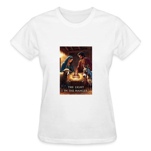 Nativity Manger T-Shirt - Gildan Ultra Cotton Ladies T-Shirt