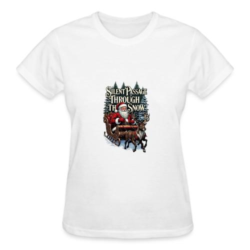 Nostalgic Santa T-Shirt - Gildan Ultra Cotton Ladies T-Shirt
