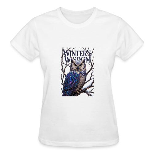 Crystalized Forest Owl T-Shirt - Gildan Ultra Cotton Ladies T-Shirt