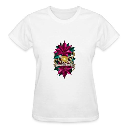 Queen of the Solstice Poinsettia T-Shirt - Gildan Ultra Cotton Ladies T-Shirt