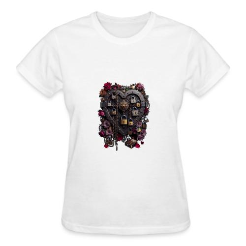 My Heart Permanently on Vacation T-Shirt - Gildan Ultra Cotton Ladies T-Shirt