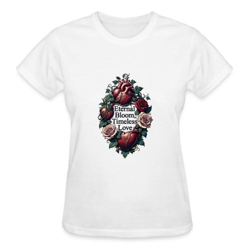 Eternal Bloom Timeless Love Entwined Hearts T-Shir - Gildan Ultra Cotton Ladies T-Shirt