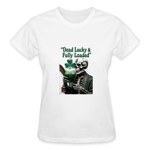 Lucky Skeleton Stout T-Shirt - Gildan Ultra Cotton Ladies T-Shirt
