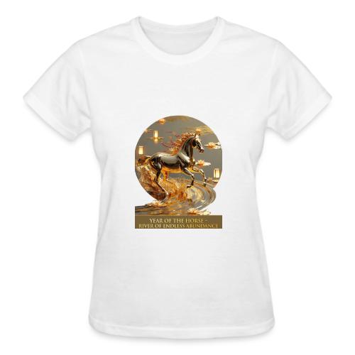 Year of the Horse Abundance T Shirt, Lunar NY Gift - Gildan Ultra Cotton Ladies T-Shirt