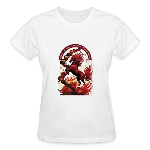 Year of the Horse Rise T Shirt,Lunar New Year Gift - Gildan Ultra Cotton Ladies T-Shirt