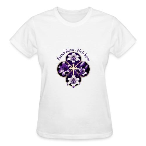 Easter Eternal Bloom Lily Crown T Shirt, Gift - Gildan Ultra Cotton Ladies T-Shirt