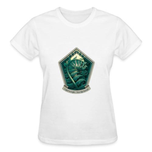 Easter Unfurl in Light Fern T Shirt, Spring Gift - Gildan Ultra Cotton Ladies T-Shirt