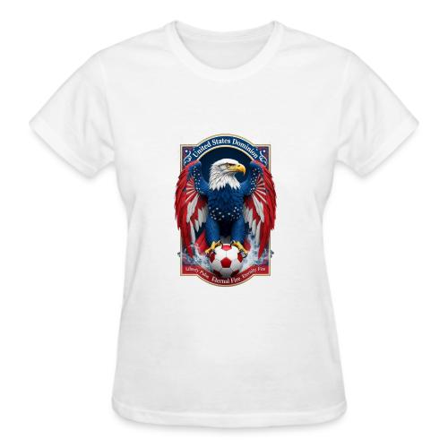 USA Eagle Emblem T Shirt, USA Soccer Pride Gift - Gildan Ultra Cotton Ladies T-Shirt