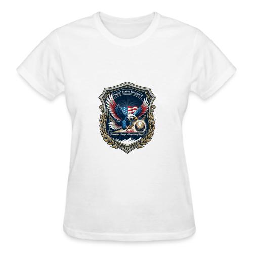 USA Eagle Vanguard T-Shirt,American Flag PrideGift - Gildan Ultra Cotton Ladies T-Shirt