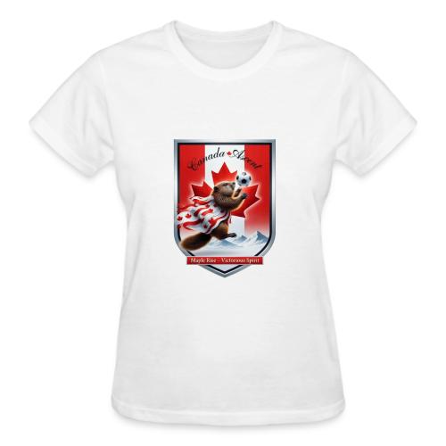 Canada Beaver Ascent T-Shirt, Canadian Pride Gift - Gildan Ultra Cotton Ladies T-Shirt
