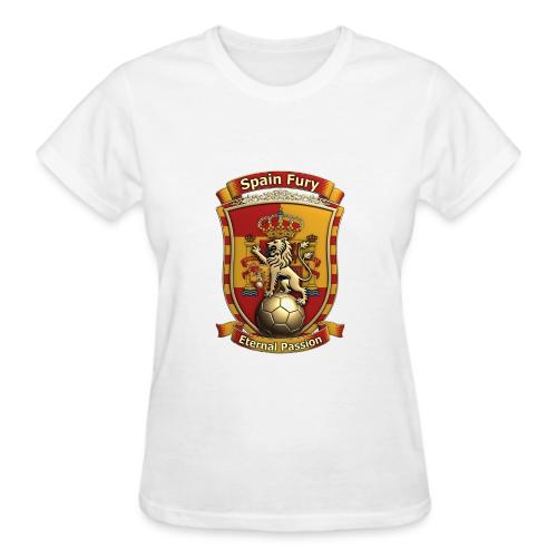 Spain Lion Fury T-Shirt, Spanish Crest Gift - Gildan Ultra Cotton Ladies T-Shirt