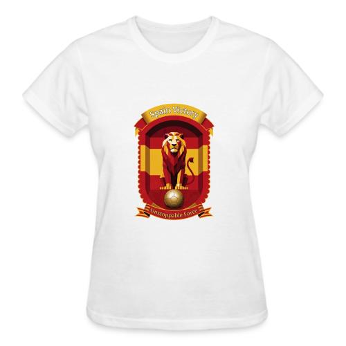 Spain Lion Victory T-Shirt, Flag Pride Crest Gift - Gildan Ultra Cotton Ladies T-Shirt