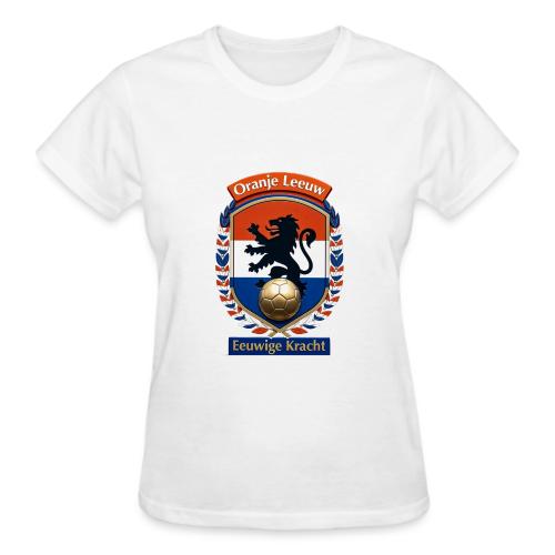 Netherlands Lion Premium T-Shirt, Dutch Flag Gift - Gildan Ultra Cotton Ladies T-Shirt