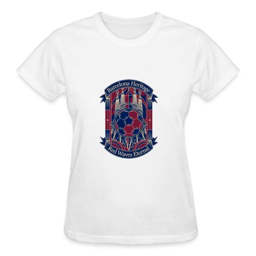 Barcelona Red Heritage T Shirt, Barsa fan Gift - Gildan Ultra Cotton Ladies T-Shirt