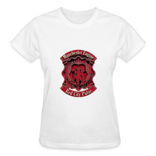 Red Manchester T Shirt, Red Soccer City Pride Gift - Gildan Ultra Cotton Ladies T-Shirt